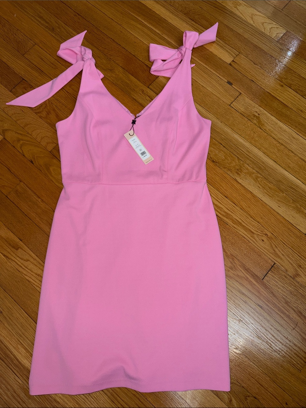 BCBGeneration Pink Tie-Shoulder Mini Dress